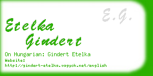 etelka gindert business card